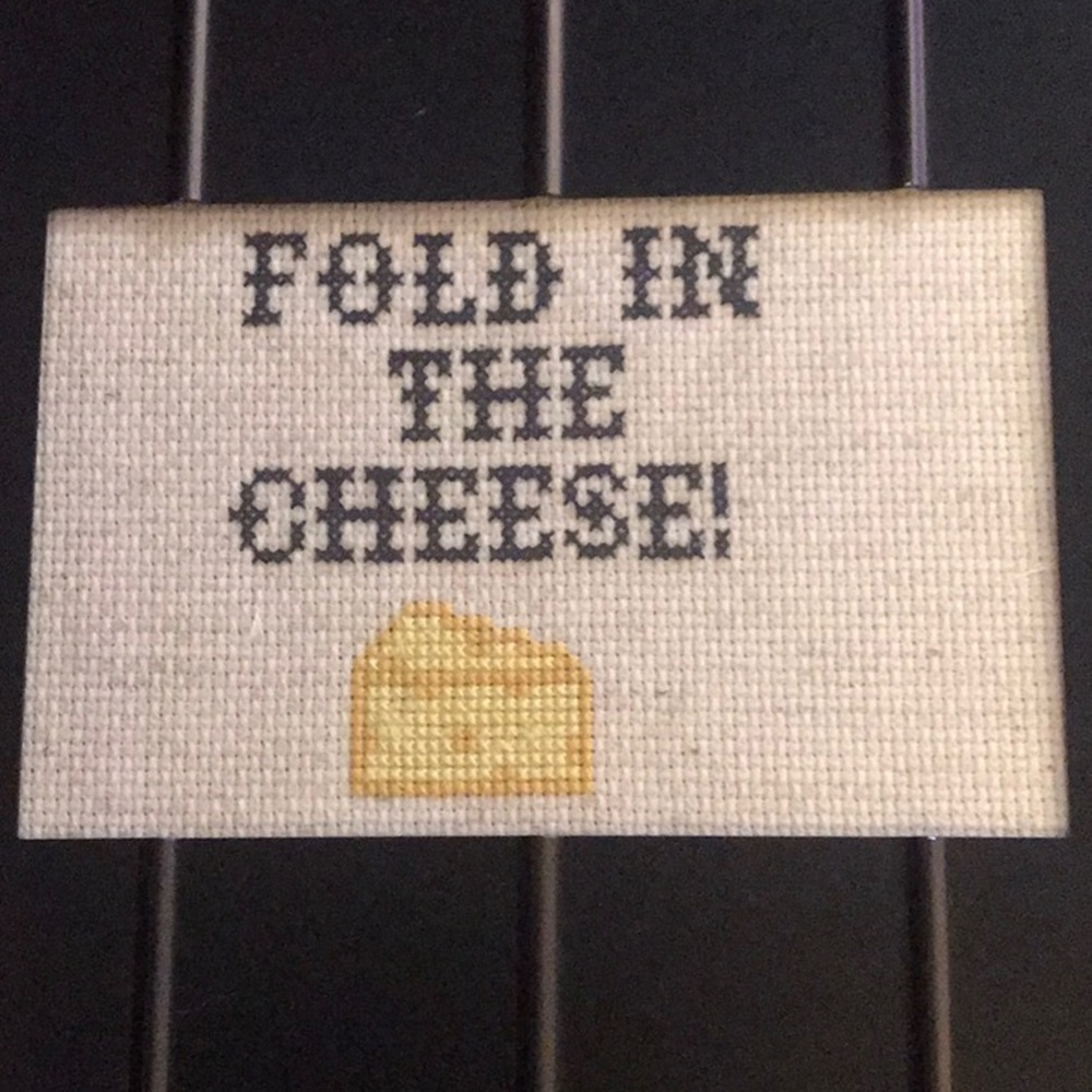 Schitt’s Creek Cross Stitch Fold in the Cheese - Picture 2 of 3